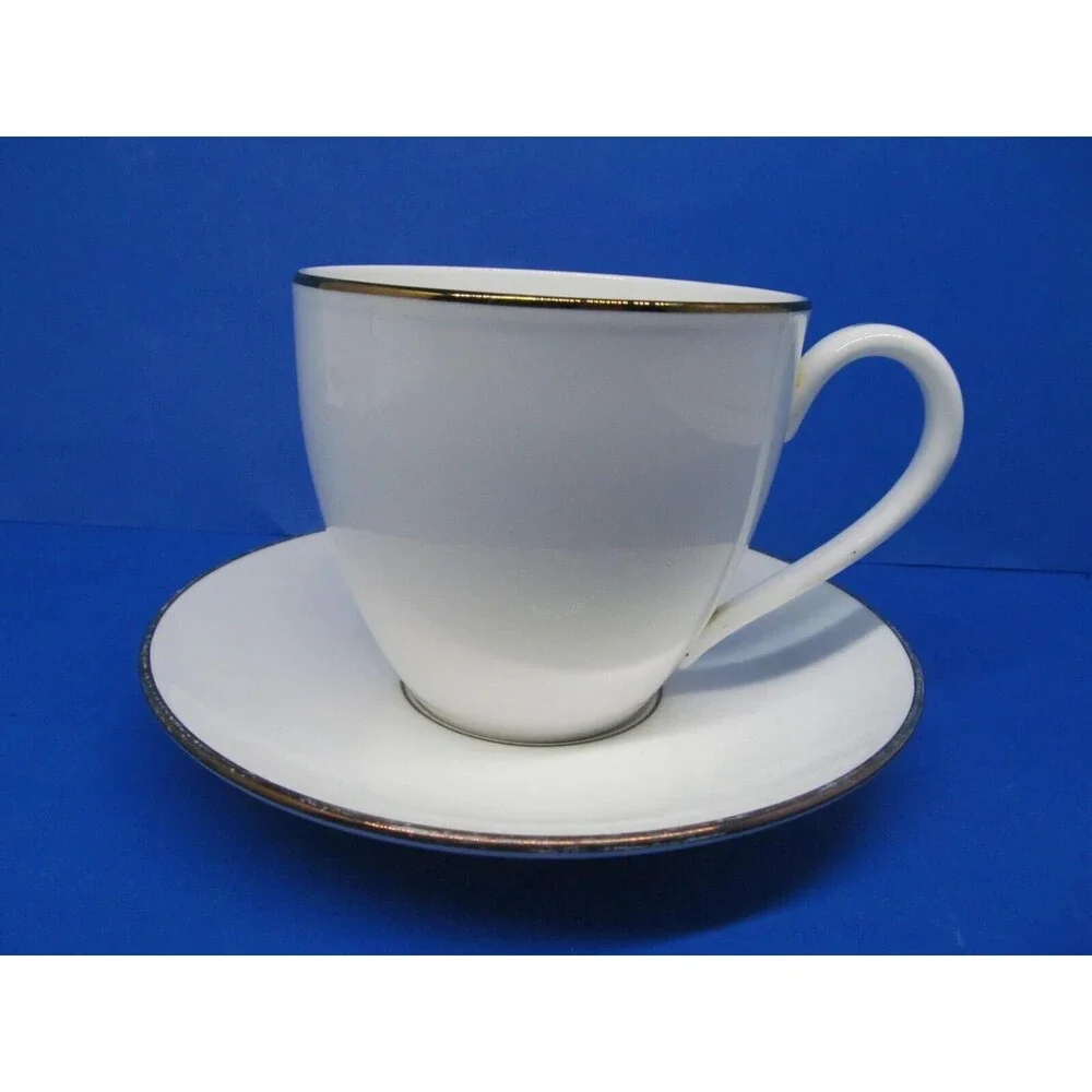 Lenox Continental Gold Cup And Saucer White With Gold Trim GUC